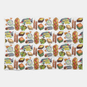 Linge De Cuisine Grèce Méditerranéen Imprimer Cuisine grecque (Horizontal)