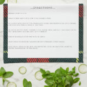 Linge De Cuisine Green and Red Christmas Family Recipe Keepsake (Plié)