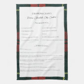 Linge De Cuisine Green and Red Christmas Family Recipe Keepsake (Vertical)