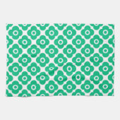 Linge De Cuisine Green and white simple floral pattern retro (Horizontal)