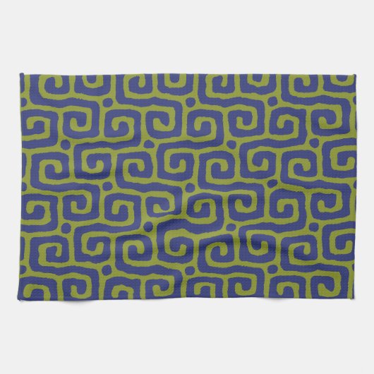 Linge De Cuisine Green &blue Abstract pattern (Horizontal)
