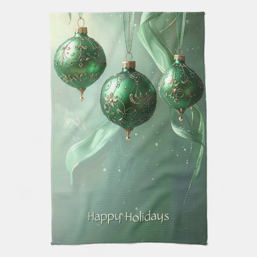 Linge De Cuisine Green Christmas Ball Holiday (Vertical)