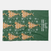 Linge De Cuisine Green Christmas Tree Cookie Baking Crew Snowflakes (Horizontal)