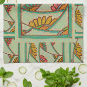 Linge De Cuisine Green Dash Kitchen Towel (Plié)