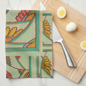 Linge De Cuisine Green Dash Kitchen Towel (Quart Plié)