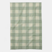 Linge De Cuisine Green Gingham kitchen towel (Vertical)