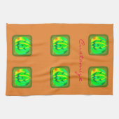 Linge De Cuisine Green Jack olantern Halloween Thunder_Cove (Horizontal)