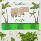 Linge De Cuisine Green Kitchen Travel Trailer Towel Camping Dit (Plié)
