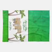 Linge De Cuisine Green Kitchen Travel Trailer Towel Camping Dit (Horizontal)