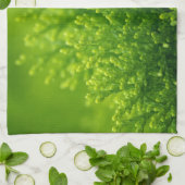 Linge De Cuisine Green leaves background (Plié)