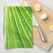 Linge De Cuisine Green leaves background (Quart Plié)