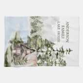 Linge De Cuisine Green Pine Forest Family Lake House Cabine (Horizontal)