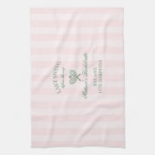 Linge De Cuisine Green Tennis Rackets Pink Striped Bridal Shower  (Vertical)