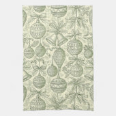 Linge De Cuisine Green Toile Christmas Bells & Ornaments Pattern 2 (Vertical)