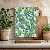 Linge De Cuisine Green Tropical Summer Exotic Botanic Palm Feuille