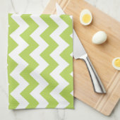 Linge De Cuisine Green Zigzag, Green Chevron, Motif géométrique (Quart Plié)
