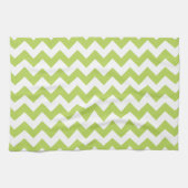 Linge De Cuisine Green Zigzag, Green Chevron, Motif géométrique (Horizontal)