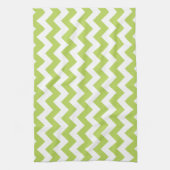 Linge De Cuisine Green Zigzag, Green Chevron, Motif géométrique (Vertical)