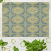 Linge De Cuisine Greenish Retro Vintage Pattern (Plié)