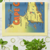 Linge De Cuisine Greetings From Cape Cod Map (Plié)