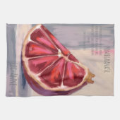 Linge De Cuisine Grenade aquarelle sur fond texturé (Horizontal)