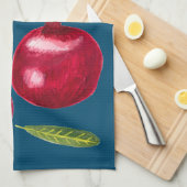 Linge De Cuisine Grenades d'automne Peinture aquarelle (Quart Plié)