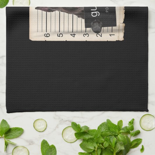 Linge De Cuisine grenaille de chien géant schnauzer (Plié)