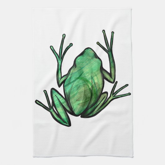 Linge De Cuisine Grenouille à arbre vert (Vertical)