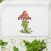 Linge De Cuisine Grenouille à couchage lunaire sous un champignon (Plié)