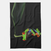 Linge De Cuisine Grenouille à feuilles rouges (Vertical)