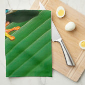 Linge De Cuisine Grenouille d'arbre aux yeux rouges de vert (Quart Plié)