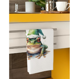 Linge De Cuisine Grenouille de Noël Frolic, personnalisé