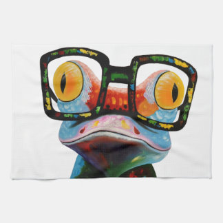 Linge De Cuisine Grenouille en verre de hippie