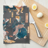 Linge De Cuisine Grenouille japonaise ukiyo-e Froggies (Quart Plié)