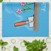 Linge De Cuisine Grenouille mignonne et abeille dans le jardin dess (Plié)