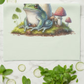 Linge De Cuisine Grenouille sous un champignon Mignon Nature (Plié)