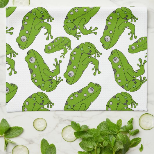 Linge De Cuisine Grenouille verte (Plié)