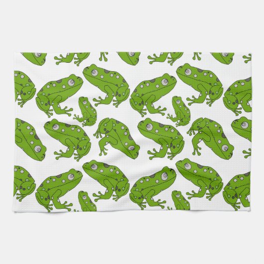 Linge De Cuisine Grenouille verte (Horizontal)