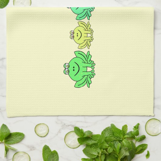 Linge De Cuisine Grenouilles ! (Plié)