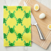 Linge De Cuisine Grenouilles mignonnes de bande dessinée (Quart Plié)
