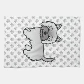 Linge De Cuisine Grey Cairn Terrier mignon chien de dessin (Horizontal)