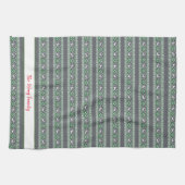 Linge De Cuisine Grey Green et White Fair Isle Christmas (Horizontal)