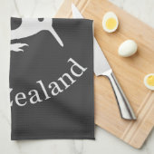 Linge De Cuisine Grey KIWI avec Koru (Quart Plié)