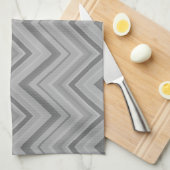 Linge De Cuisine Grey stripes zigzag (Quart Plié)