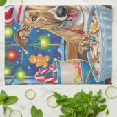 Linge De Cuisine Greyhound Gâteau de vacances : Noël festif (Plié)