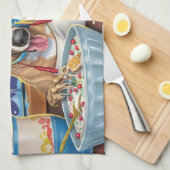 Linge De Cuisine Greyhound Gâteau de vacances : Noël festif (Quart Plié)