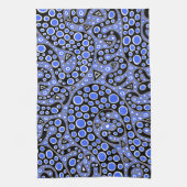 Linge De Cuisine Gribouillis bleus électriques (Vertical)