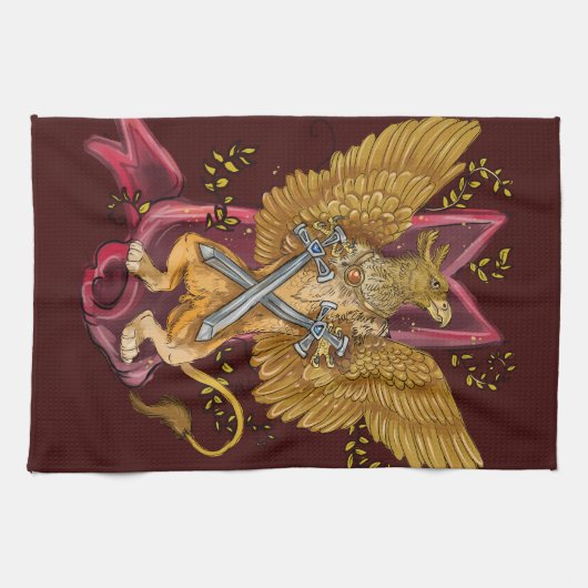 Linge De Cuisine Griffin avec épées (Horizontal)