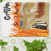 Linge De Cuisine Grillades avec Saint-Laurent de Rome (M 022) (Plié)