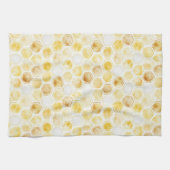 Linge De Cuisine Grille en nid d'abeille jaune or   (Horizontal)